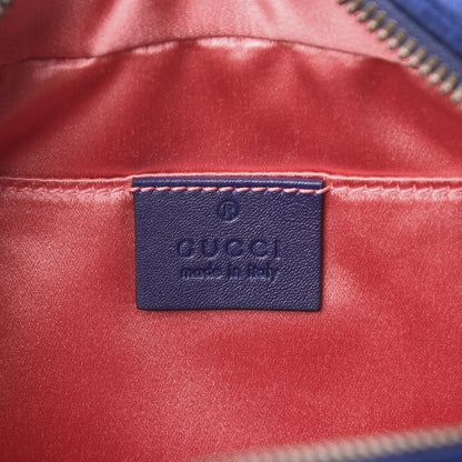 Gucci Velvet Matelasse Small GG Marmont Chain Shoulder Bag Cobalt 6 of 10