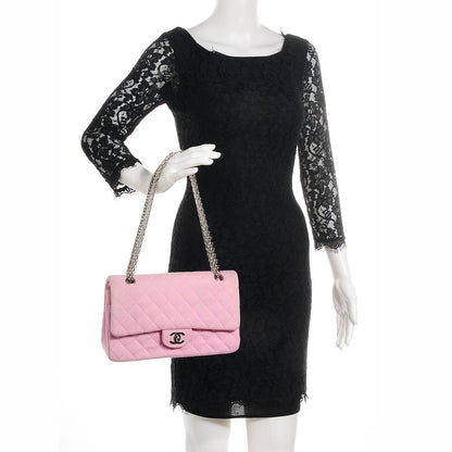 Chanel Jersey Quilted Medium Double Flap Pink 2 of 8