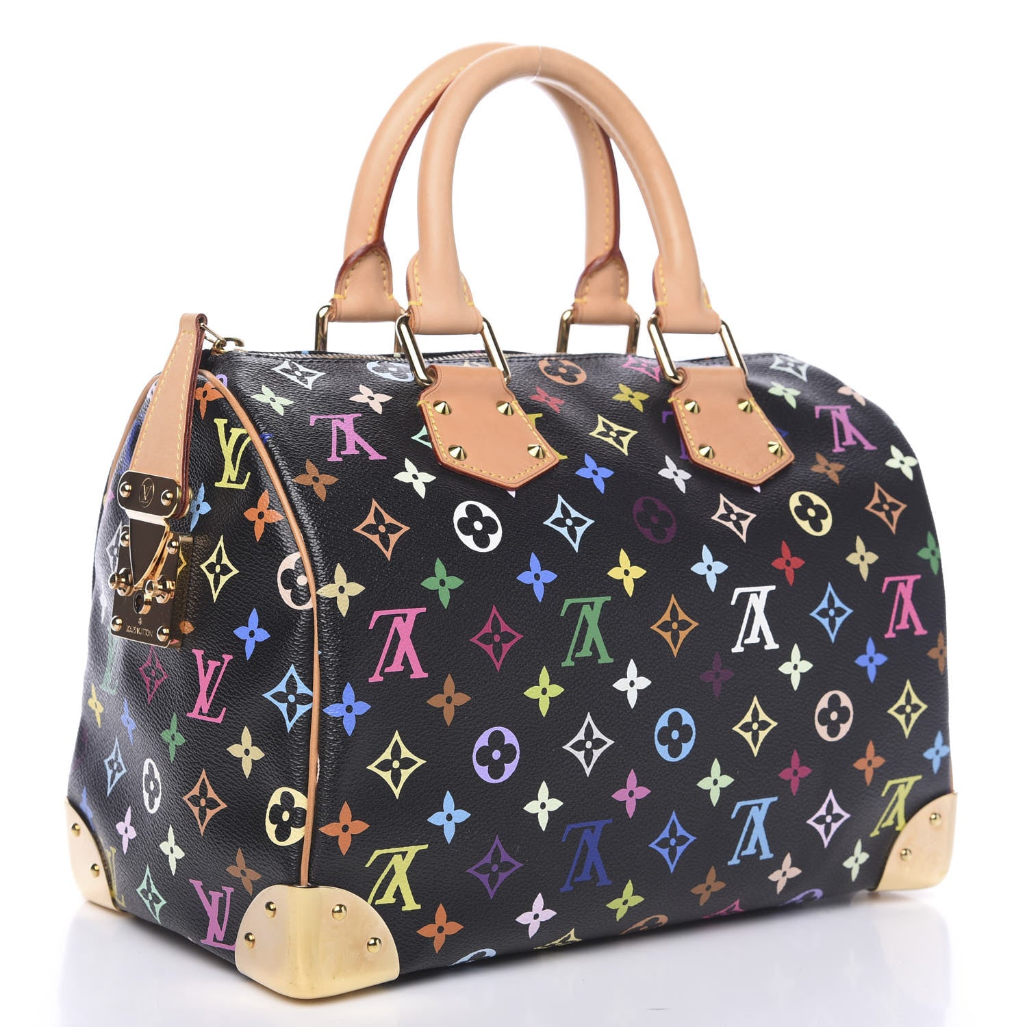 Louis Vuitton Monogram Multicolor Speedy 30 Black 2 of 8