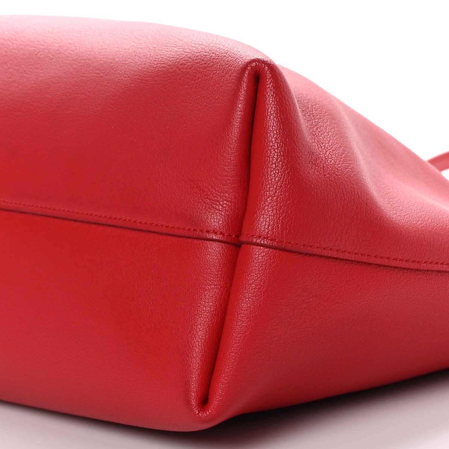 Saint Laurent Calfskin Large Shopping Tote Red 10 of 10