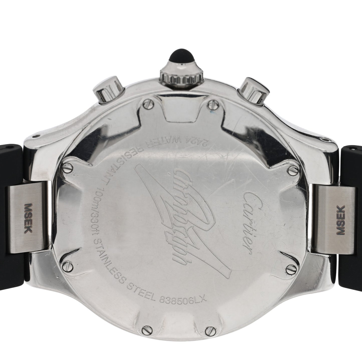 Stainless Steel Rubber 38mm Must 21 Chronoscaph Quartz Watch Black