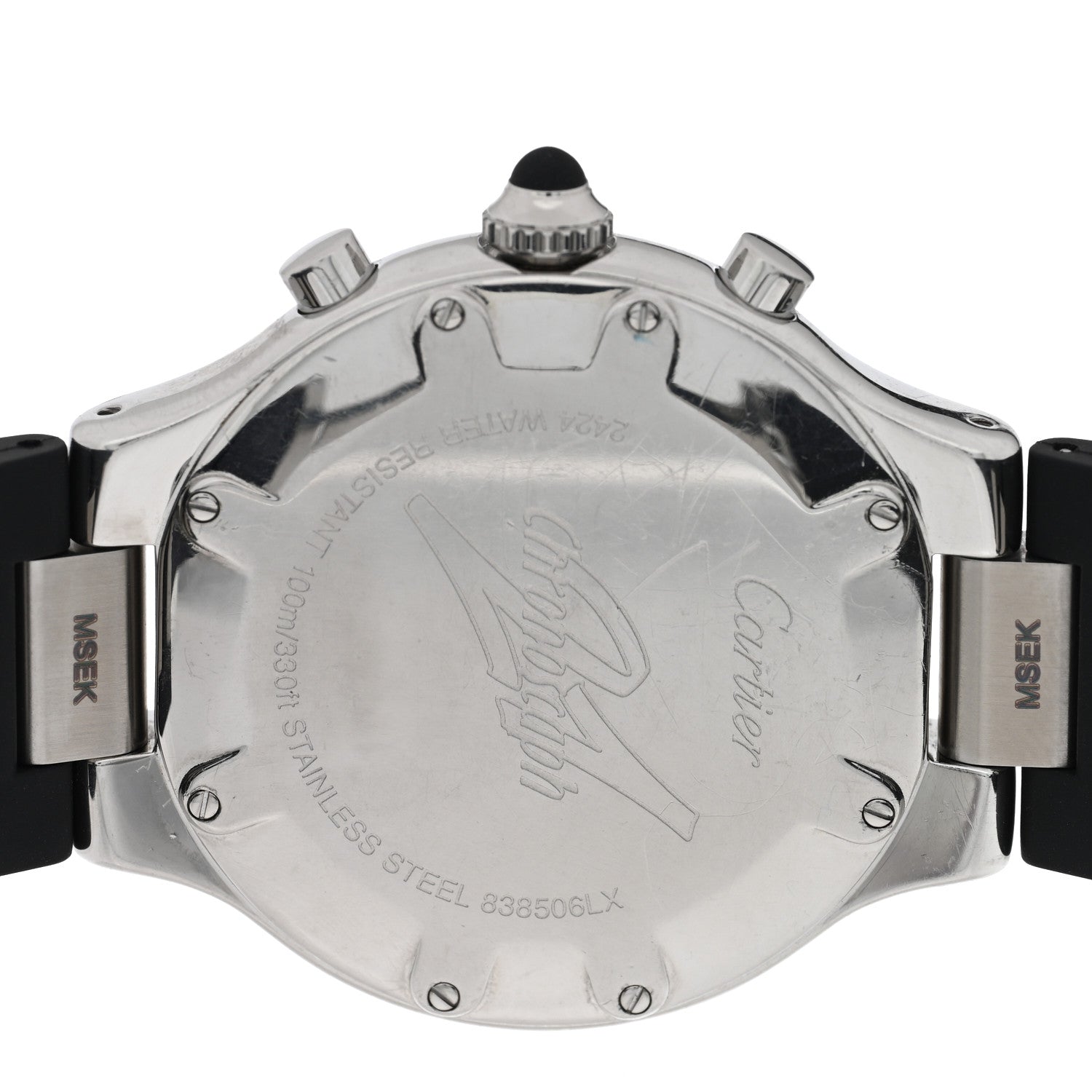 Cartier Stainless Steel Rubber 38mm Must 21 Chronoscaph Quartz Watch Black 4 of 4