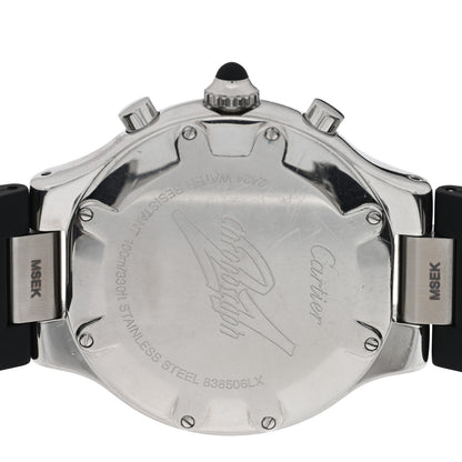 Cartier Stainless Steel Rubber 38mm Must 21 Chronoscaph Quartz Watch Black 4 of 4