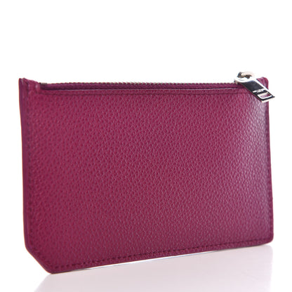 Saint Laurent Grained Calfskin 5 Fragments Zip Pouch Card Holder Pivoine 3 of 8