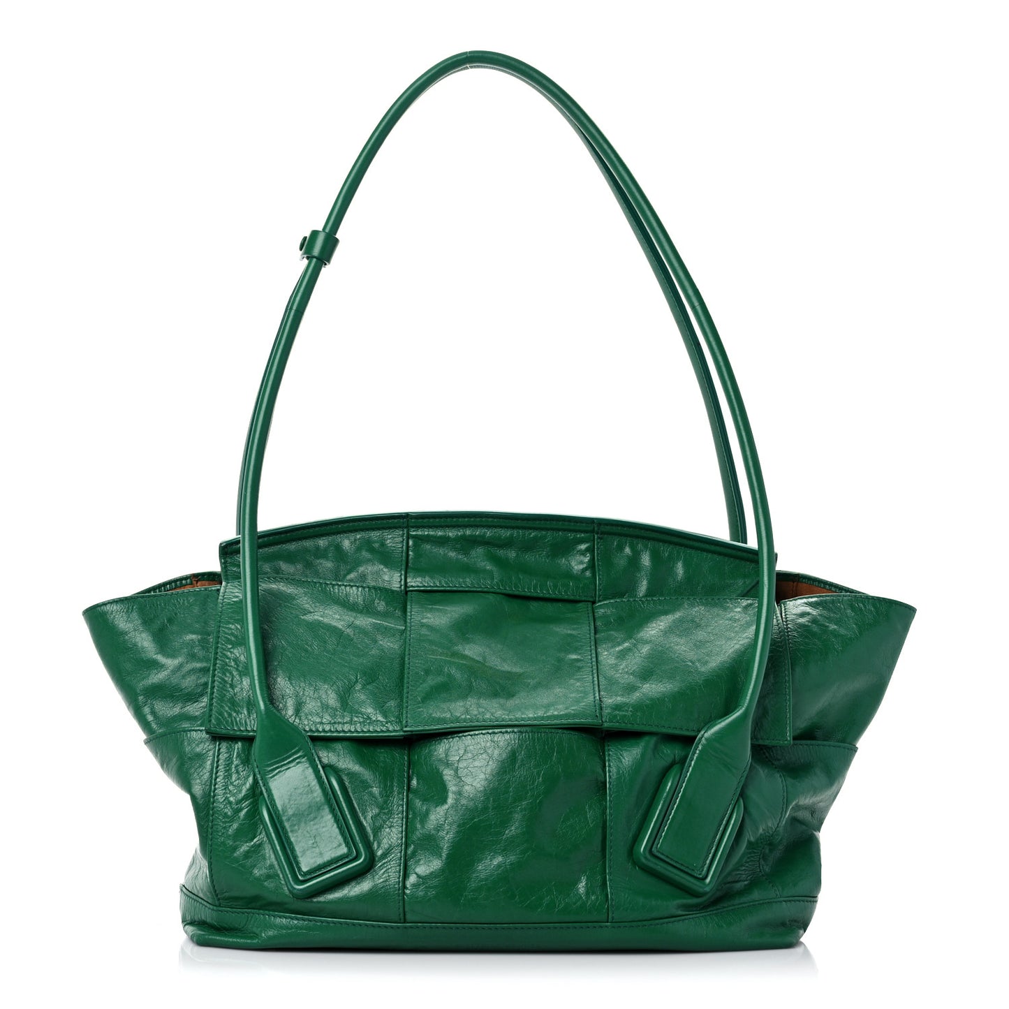 Paper Calfskin Maxi Intrecciato Medium Arco Slouch Racing Green