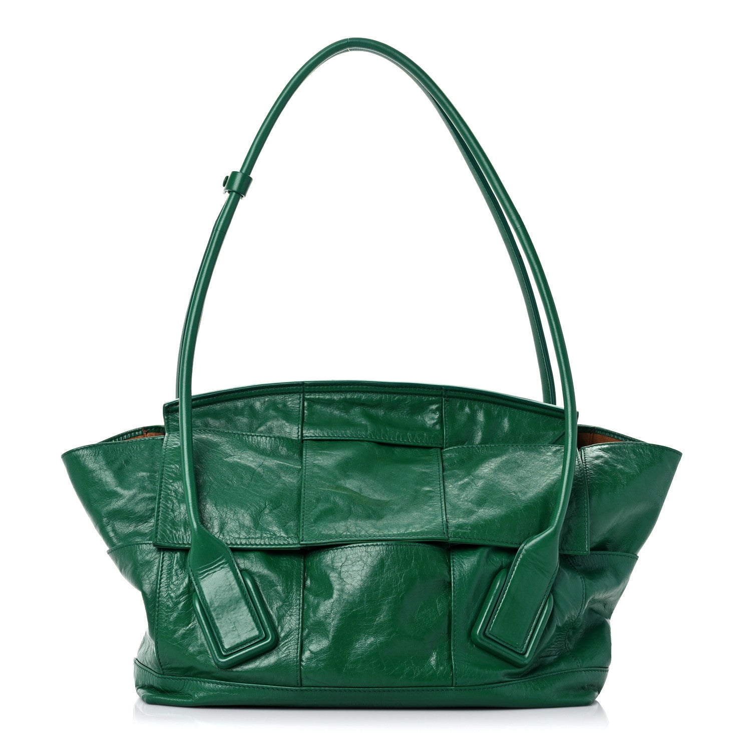 Bottega Veneta Paper Calfskin Maxi Intrecciato Medium Arco Slouch Racing Green 1 of 16