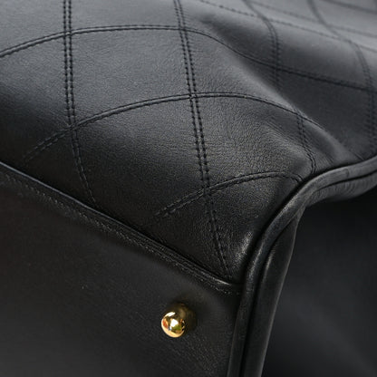 Chanel Calfskin Stitched XL Weekender Black 13 of 13