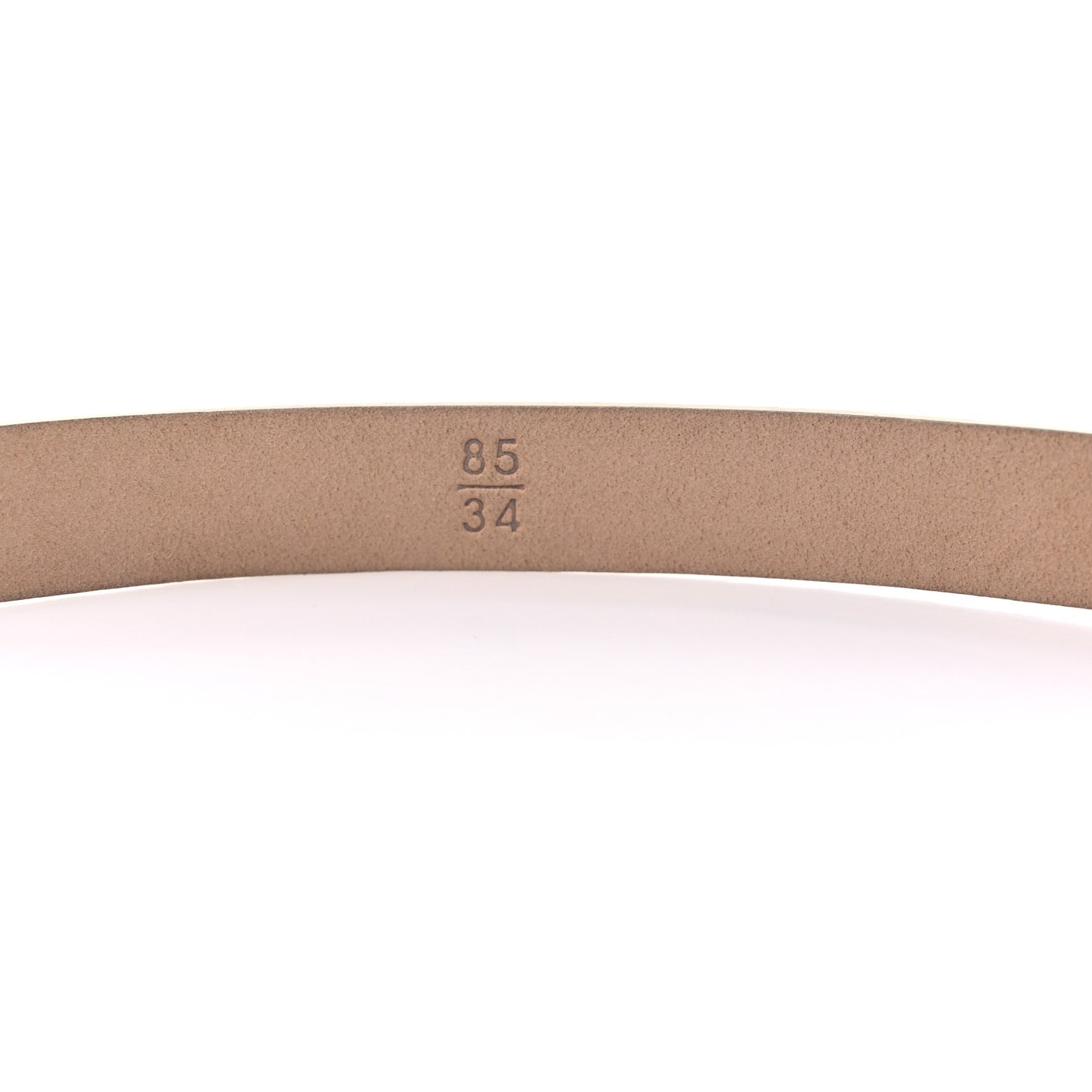 Pearlized Snakeskin CC Logo Skinny Belt 85 34 Beige