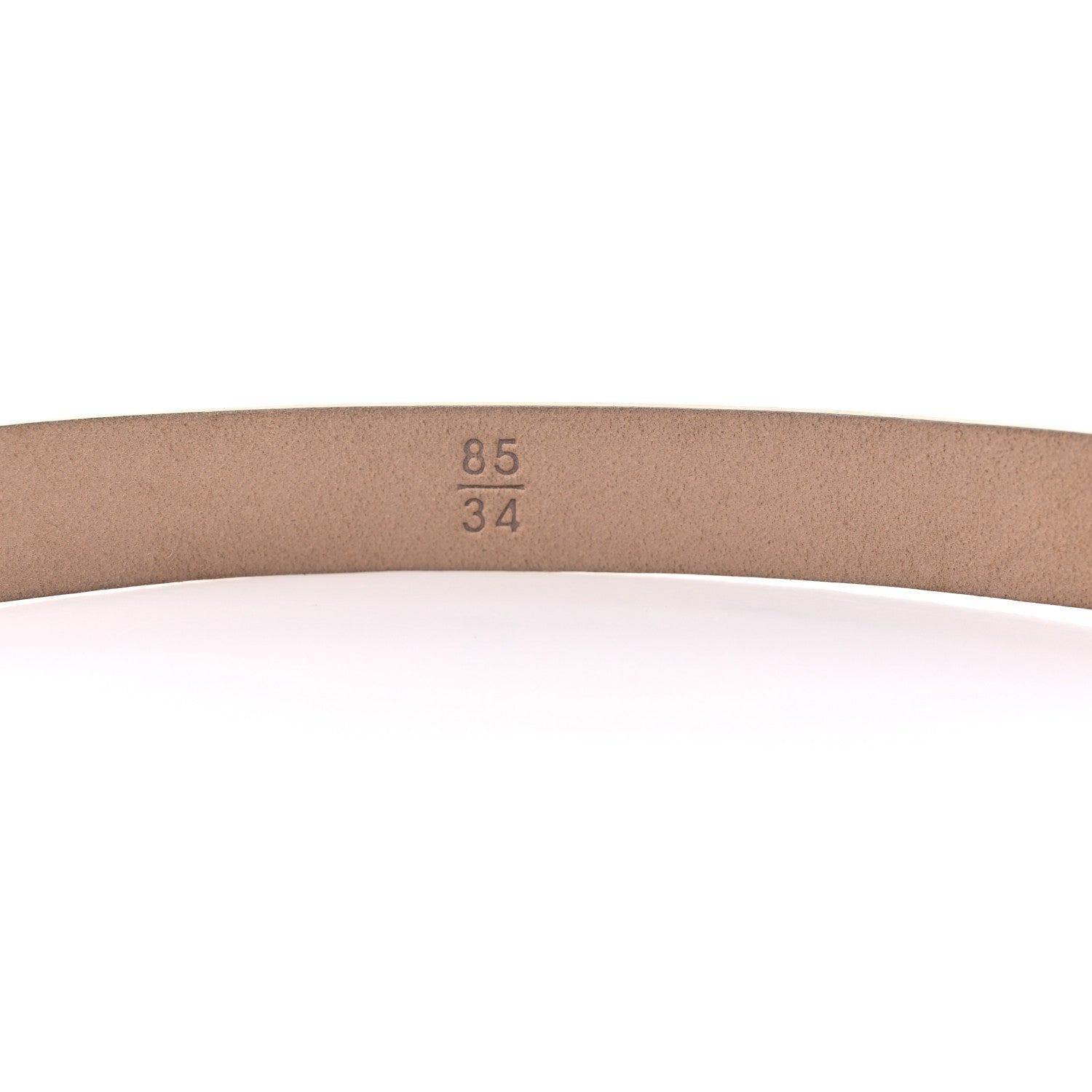 Chanel Pearlized Snakeskin CC Logo Skinny Belt 85 34 Beige 5 of 6