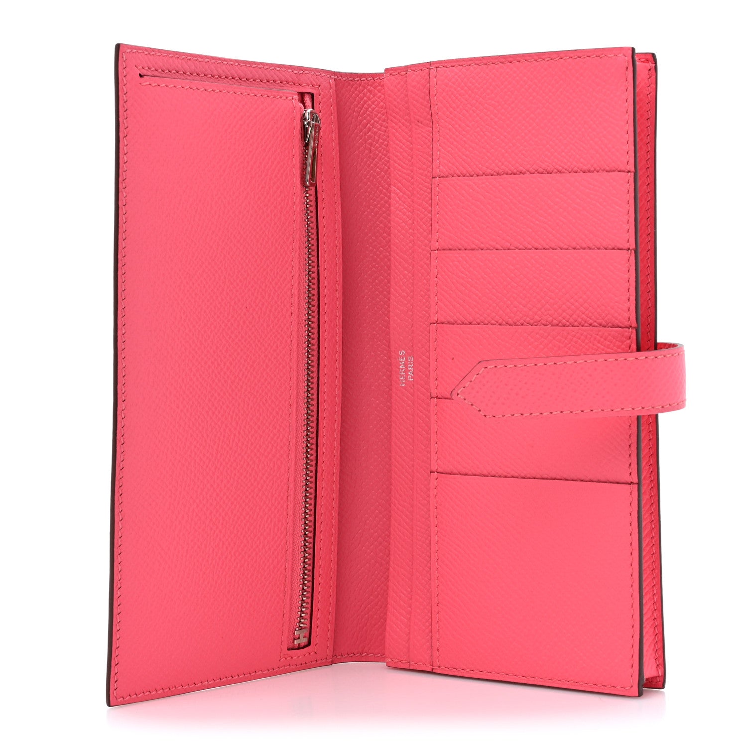 Hermes Epsom Bearn Gusset Wallet Rose Lipstick 5 of 9