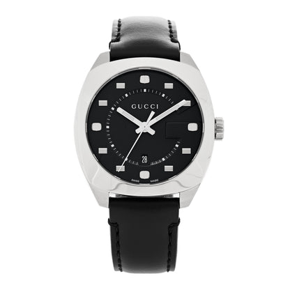 Gucci Stainless Steel Calfskin 40mm GG2570 Quartz Watch Black 1 of 5