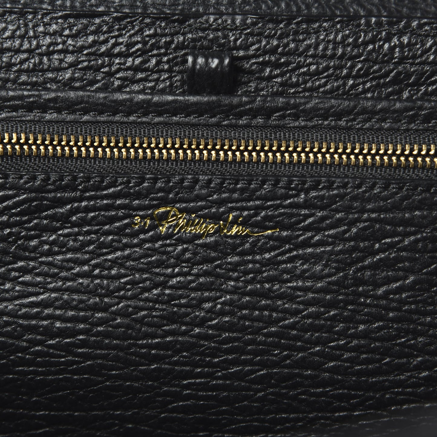 3.1 Textured Calfskin Large Pashli Satchel Black