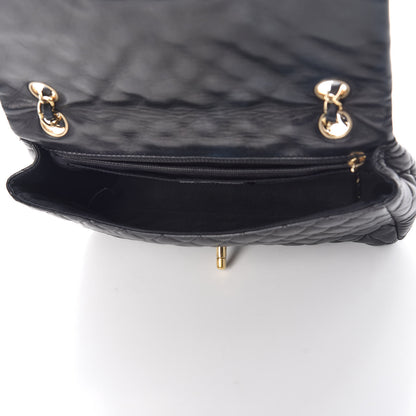 Chanel Lambskin Quilted Valentine Charms Medium Single Flap Black 5 of 9