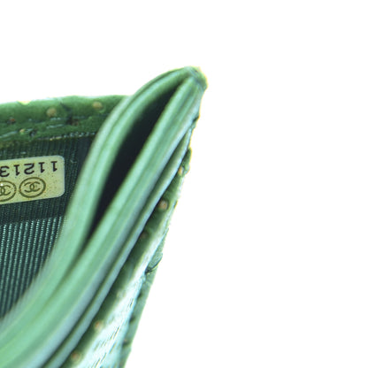 Chanel Perforated Lambskin Quilted Card Holder Green 8 of 12