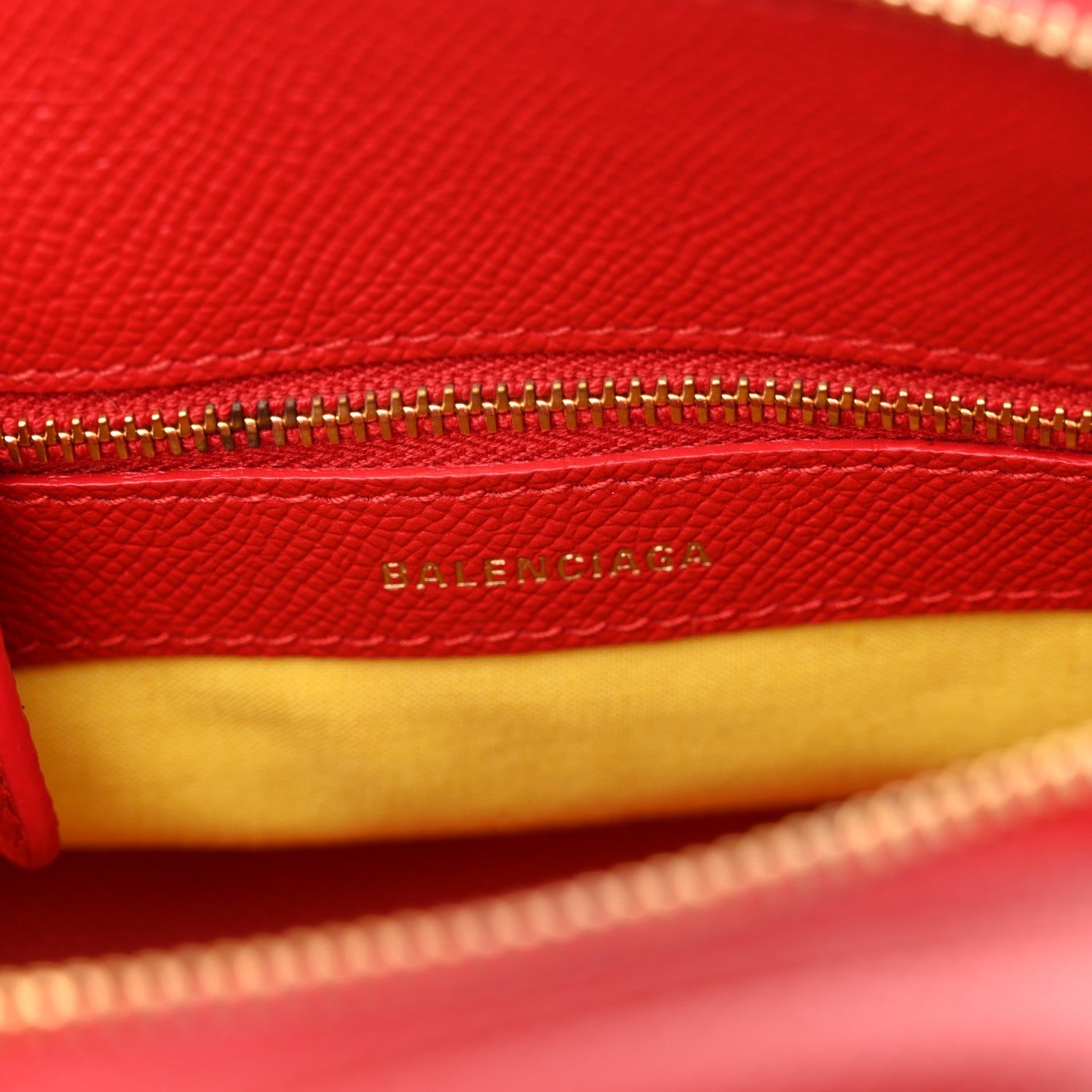 Balenciaga Signature Grained Calfskin Logo XXS Ville Top Handle Bag Rouge Coquelicot Black 6 of 12