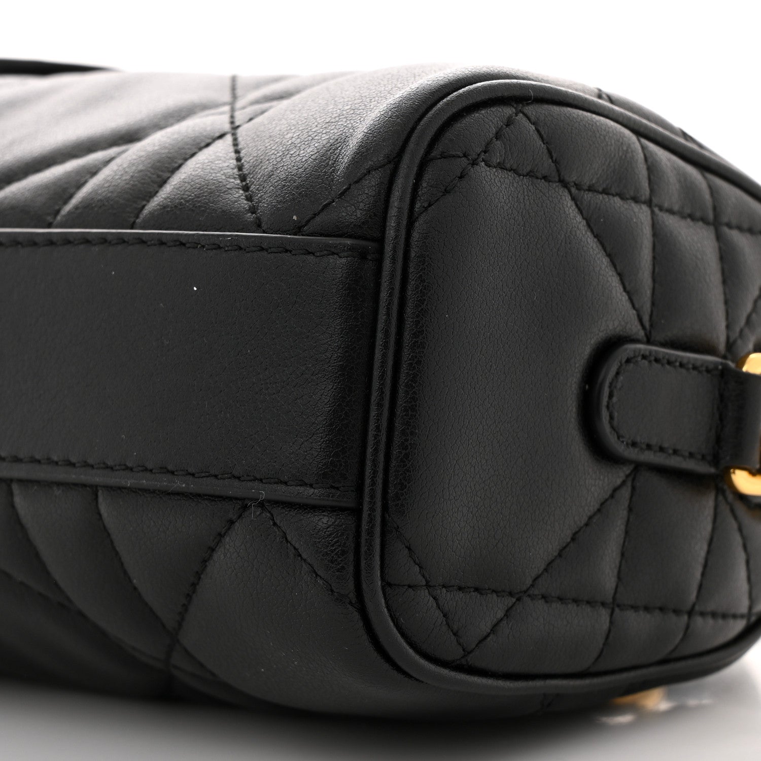 Christian Dior Calfskin Macrocannage Nano Groove 17 Bag Black 10 of 11