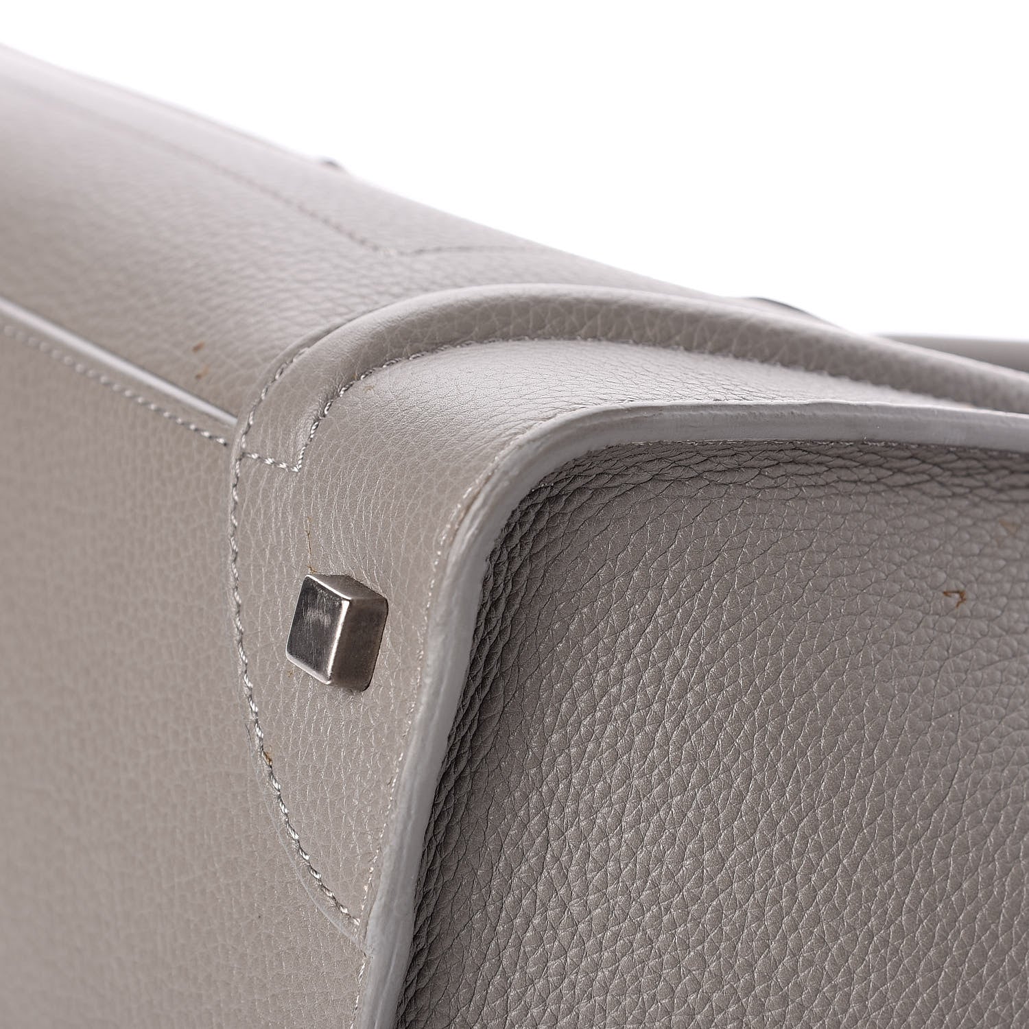 Celine Drummed Calfskin Mini Luggage Souris 12 of 16