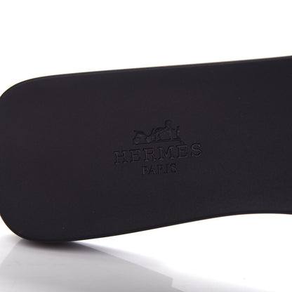 Hermes Rubber Aloha Sandals 37 Black 8 of 11
