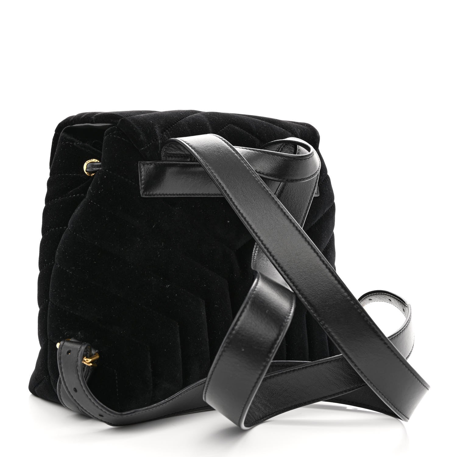Saint Laurent Velvet Y Quilted Monogram Small Loulou Backpack Black 3 of 10