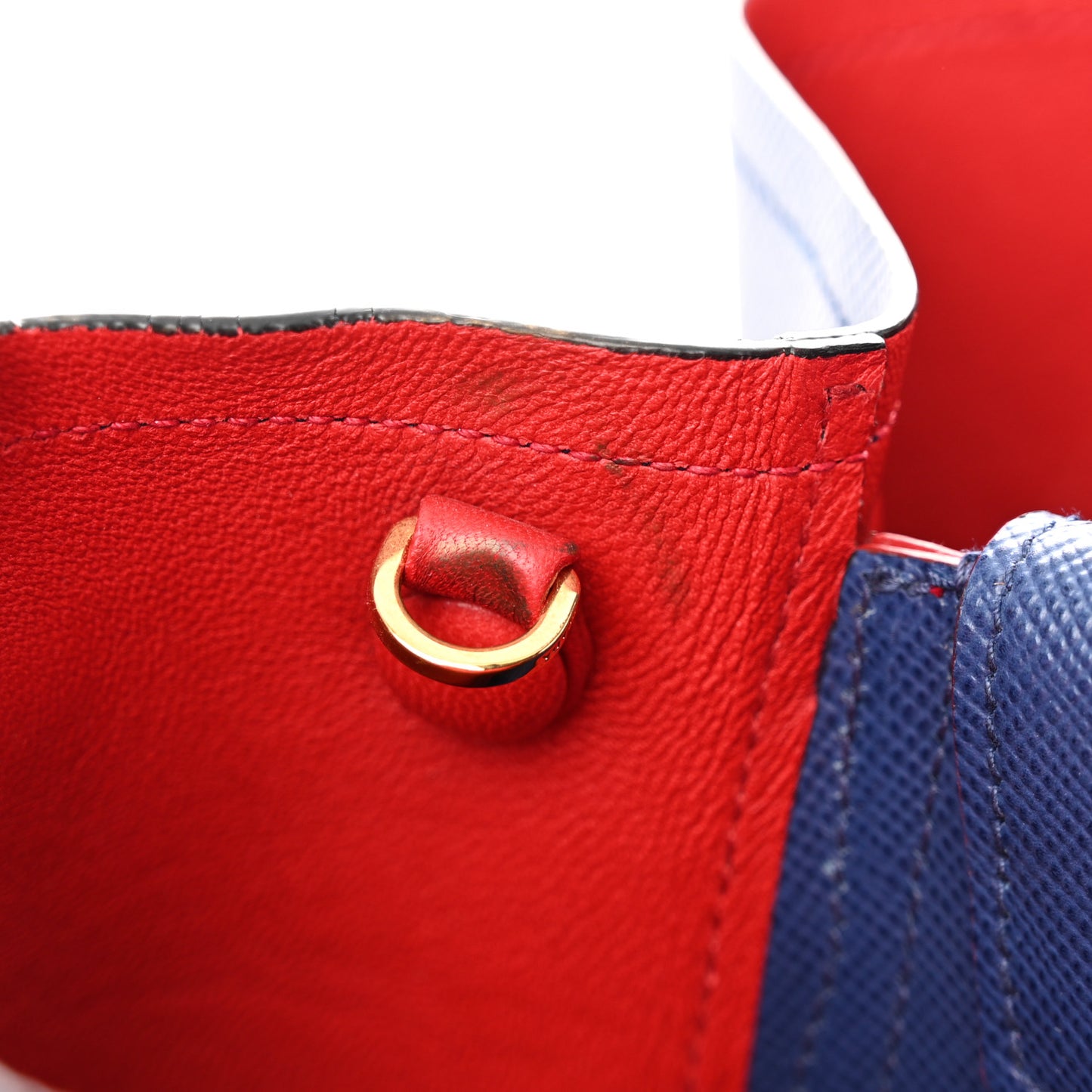 Saffiano Cuir Large Double Bag Bleuette
