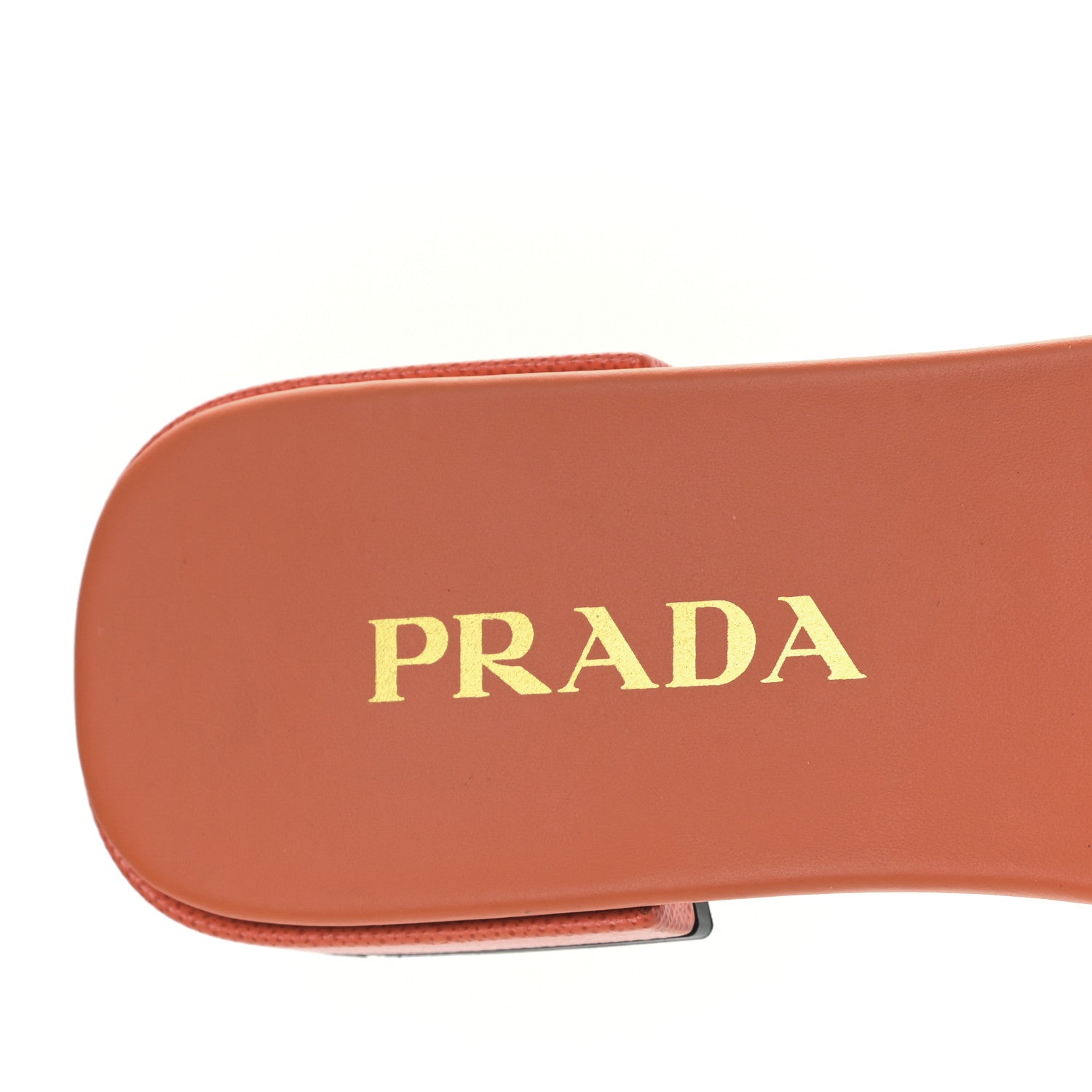 Prada Jacquard Trianglolo Symbole Ibiscus Metal Triangle Logo Embroidered 10mm Slide Sandals 37 Arancio White 7 of 7