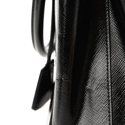 Prada Saffiano Vernice Small Galleria Double Zip Tote Black 12 of 12