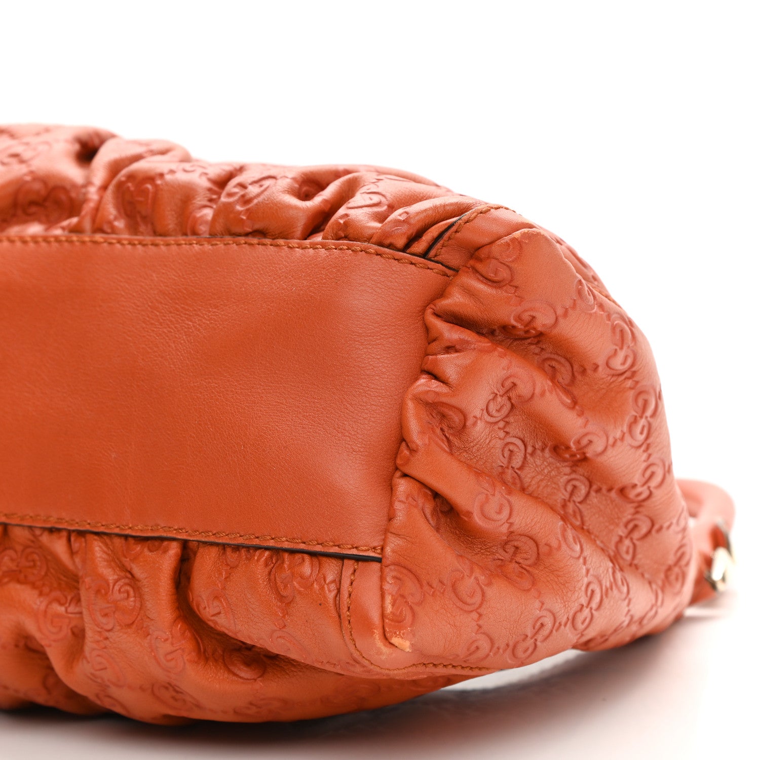 Gucci Guccissima Medium D Gold Hobo Orange 10 of 17