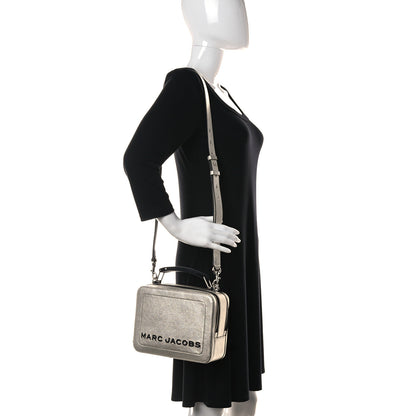 Marc Jacobs Calfskin Mini The Textured Box Bag Platinum 2 of 13