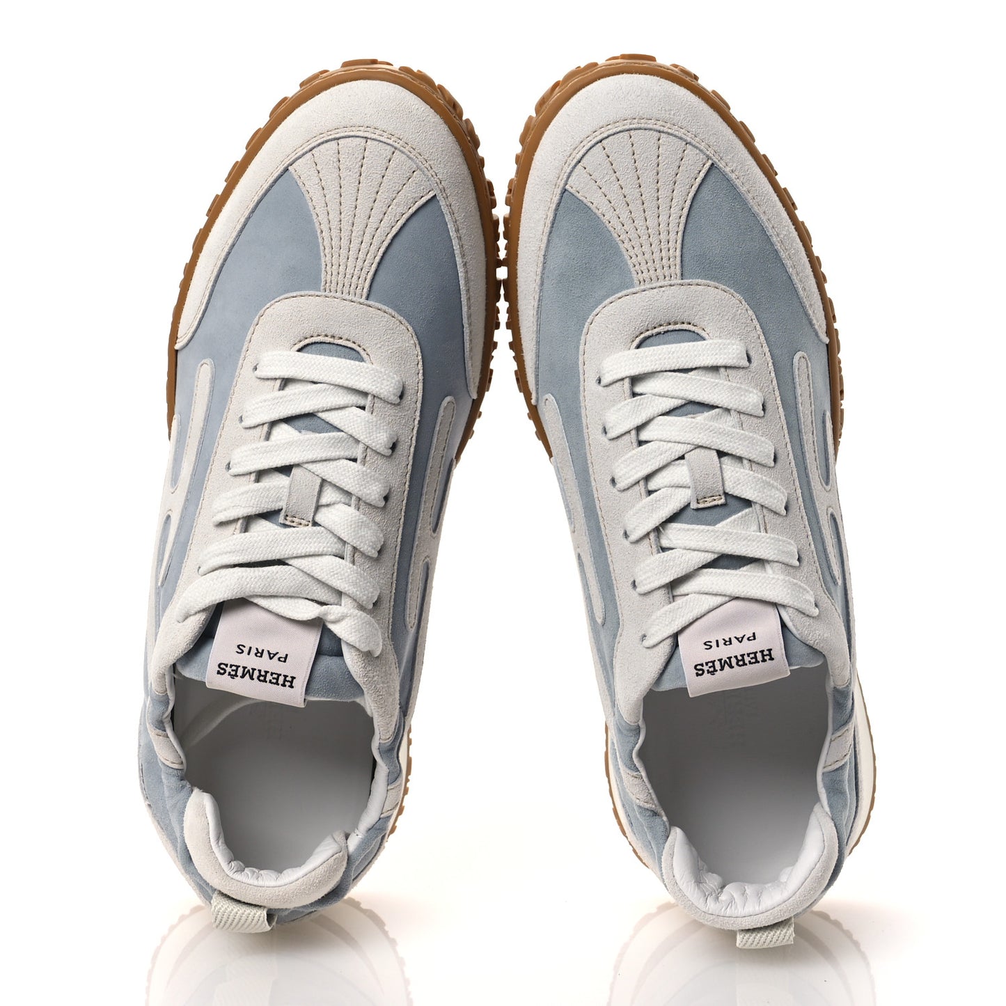 Suede Goatskin Jet Sneakers 37 Gris Nuage White