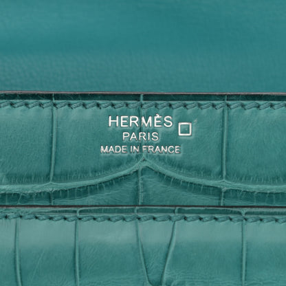 Hermes Matte Alligator Verrou 21 Bleu Paon 6 of 13