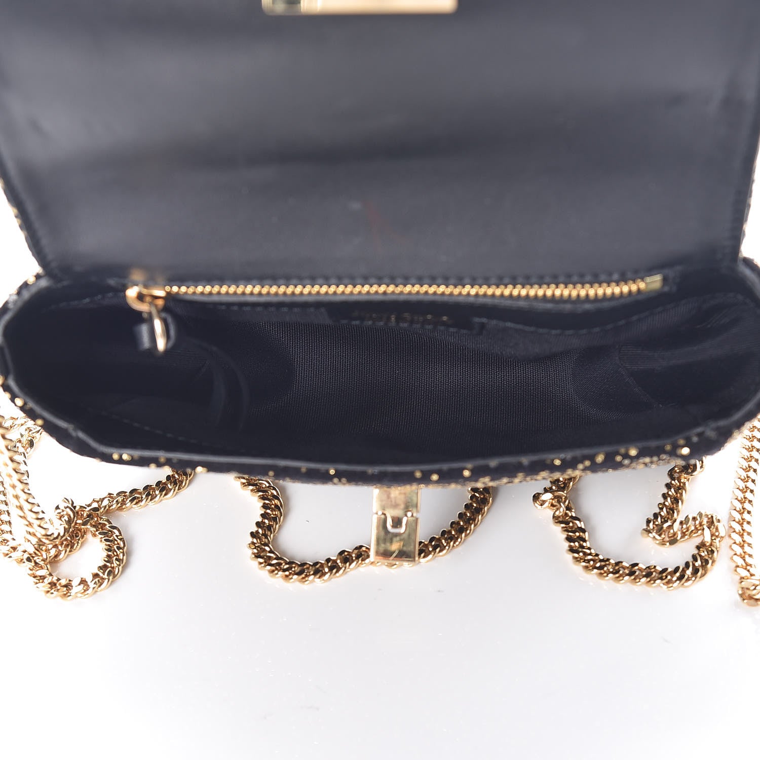 Jimmy Choo Glitter Mini Ruby Chain Crossbody Black 5 of 12
