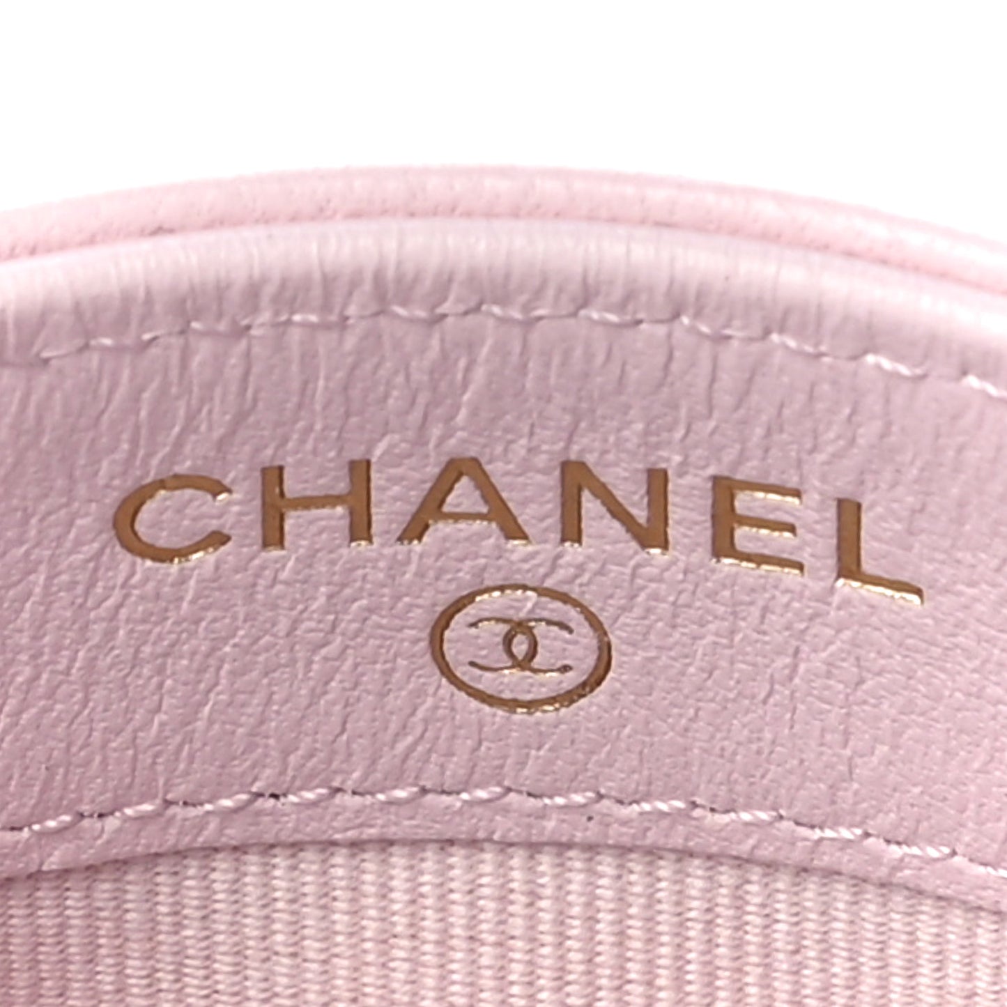 Lambskin Quilted Chanel 19 Card Holder Light Pink