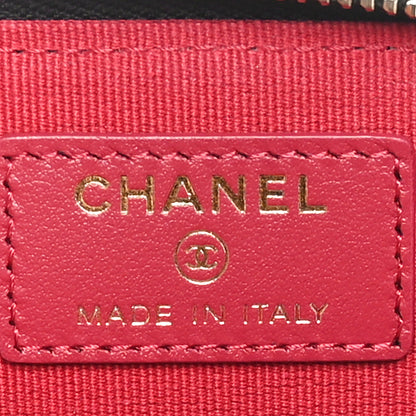 Chanel Lambskin Quilted Chanel 19 Zip Around Coin Purse Wallet Black 6 of 8