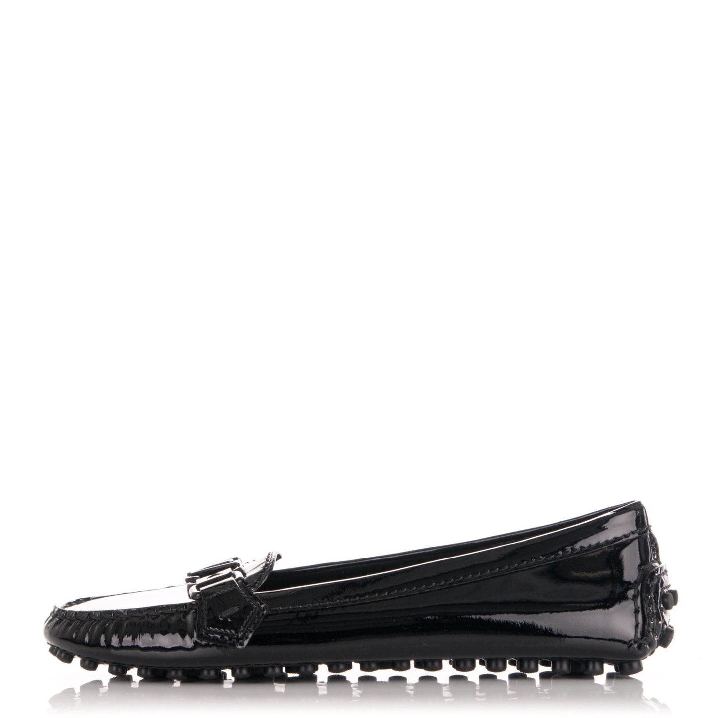 Patent Calfskin Oxford Loafers 37 Black