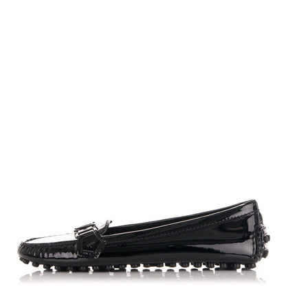 Louis Vuitton Patent Calfskin Oxford Loafers 37 Black 1 of 7