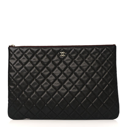 Chanel Caviar Quilted Large Cosmetic Case Black 1 of 9