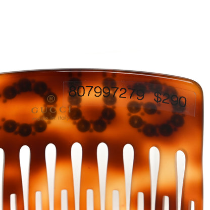 Gucci Resin Crystal Hair Comb Tortoiseshell 3 of 3