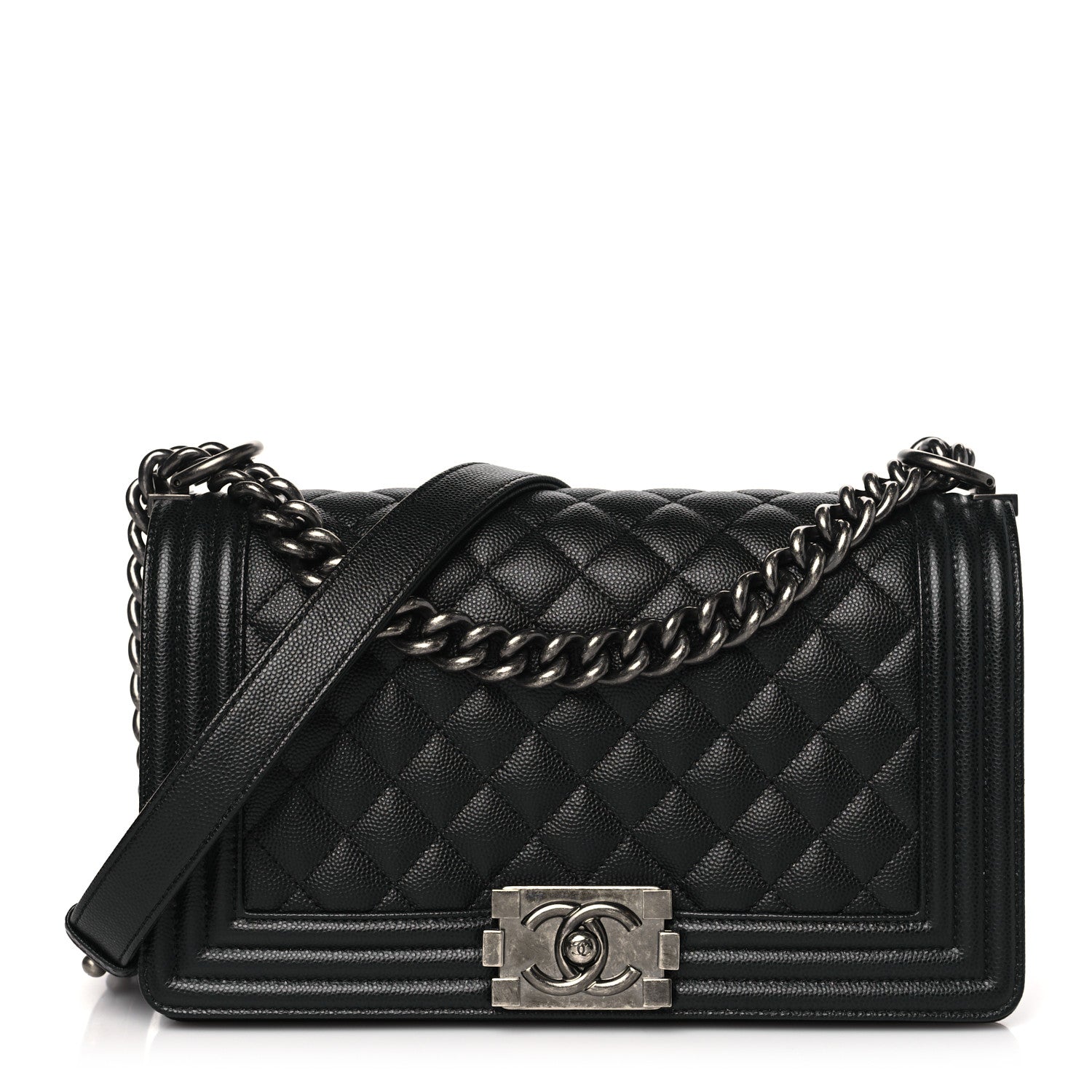 Chanel Caviar Quilted Medium Boy Flap Black 1 of 10