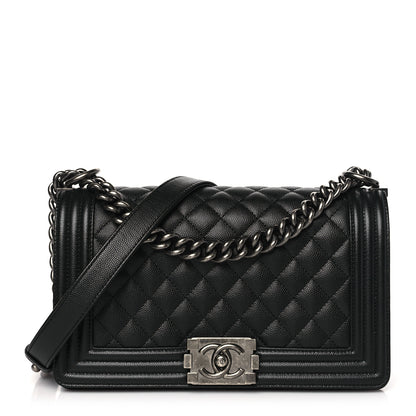 Chanel Caviar Quilted Medium Boy Flap Black 1 of 10