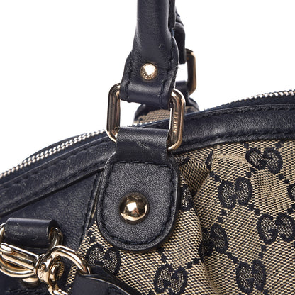Gucci Monogram Medium Sukey Boston Bag Navy 13 of 17
