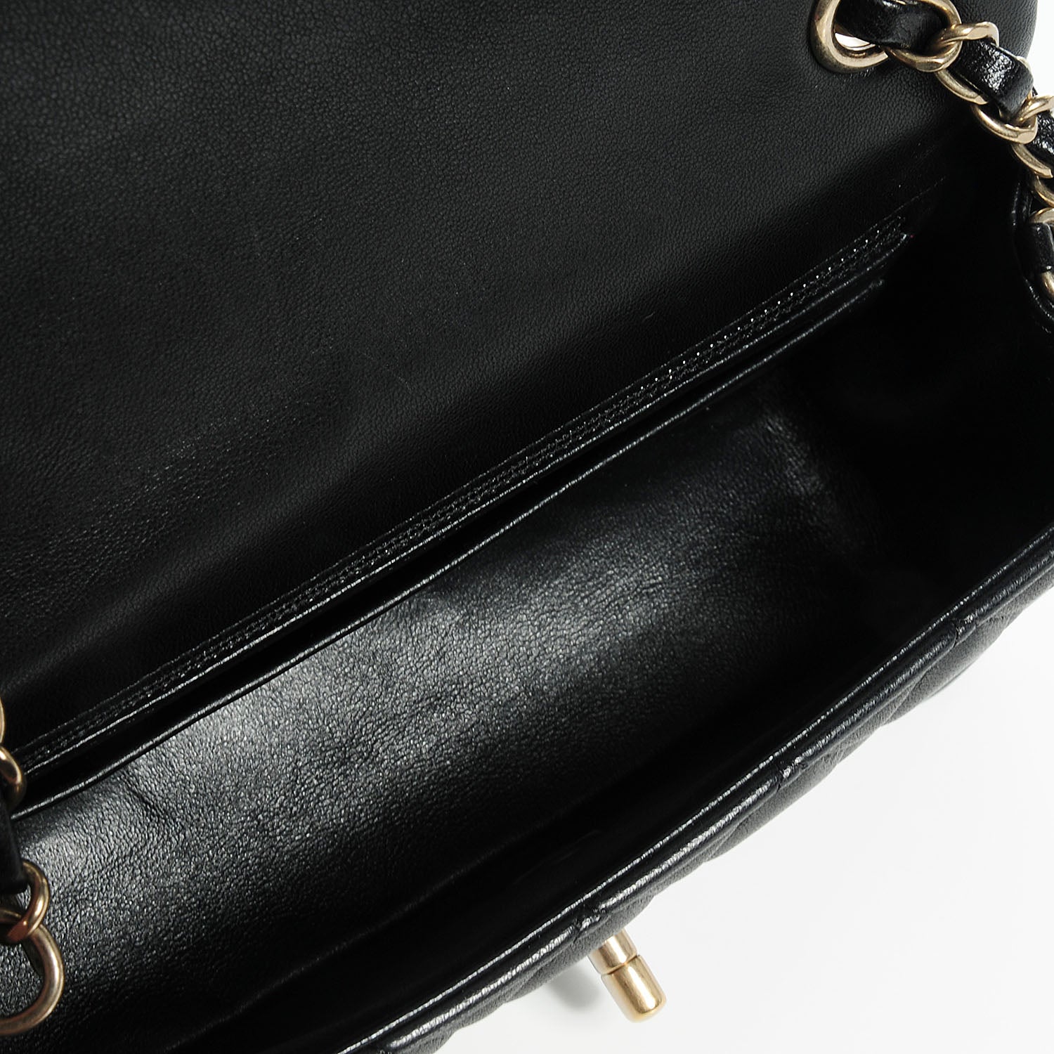 Chanel Lambskin Quilted Mini Rectangular Flap Black 7 of 8