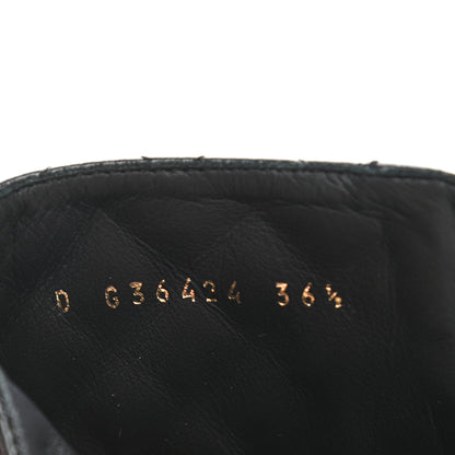 Chanel Shiny Calfskin Quilted Lace Up Combat Boots 36.5 Black 8 of 9