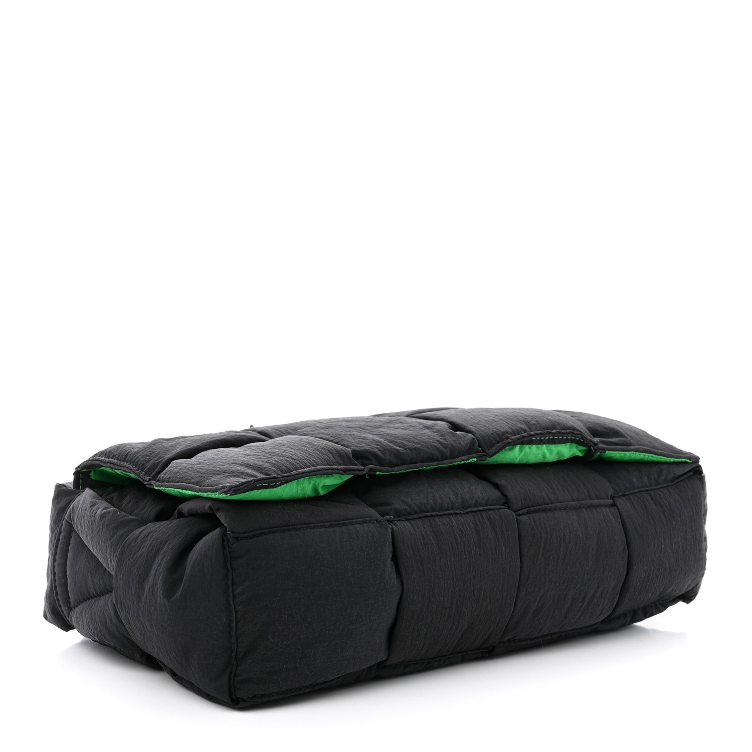 Bottega Veneta Nylon Intrecciato Padded Tech Cassette Bag Black
