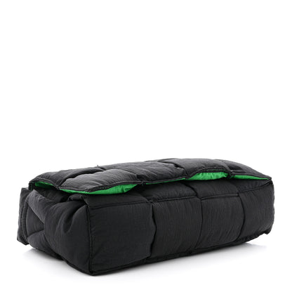 Bottega Veneta Nylon Intrecciato Padded Tech Cassette Bag Black Green 5 of 13