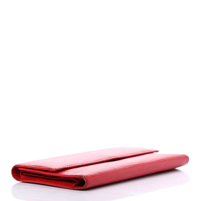 Louis Vuitton Epi Porte Tresor International Wallet Castillan Red 3 of 4