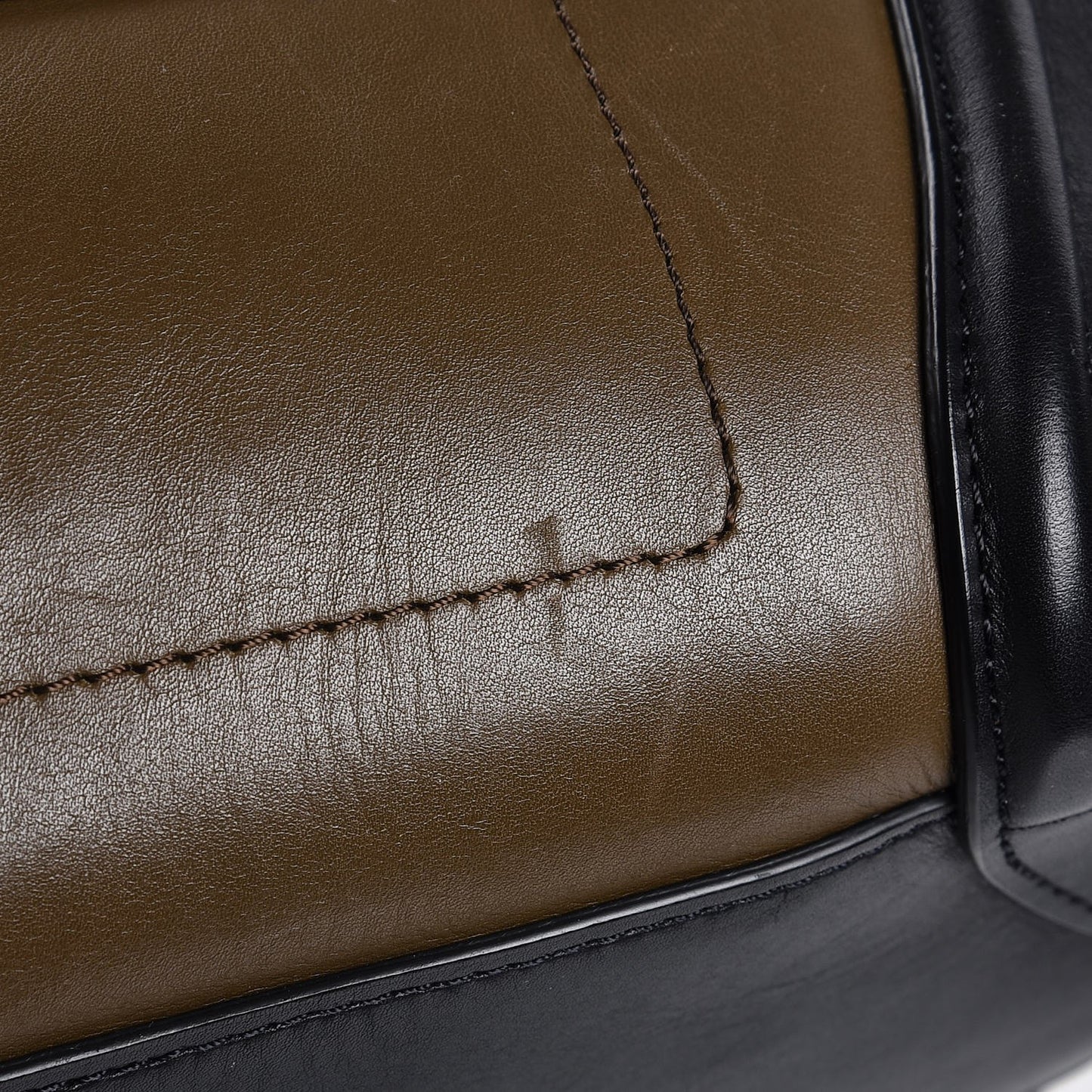 Satin Calfskin Suede Mini Tri-Color Luggage Beige