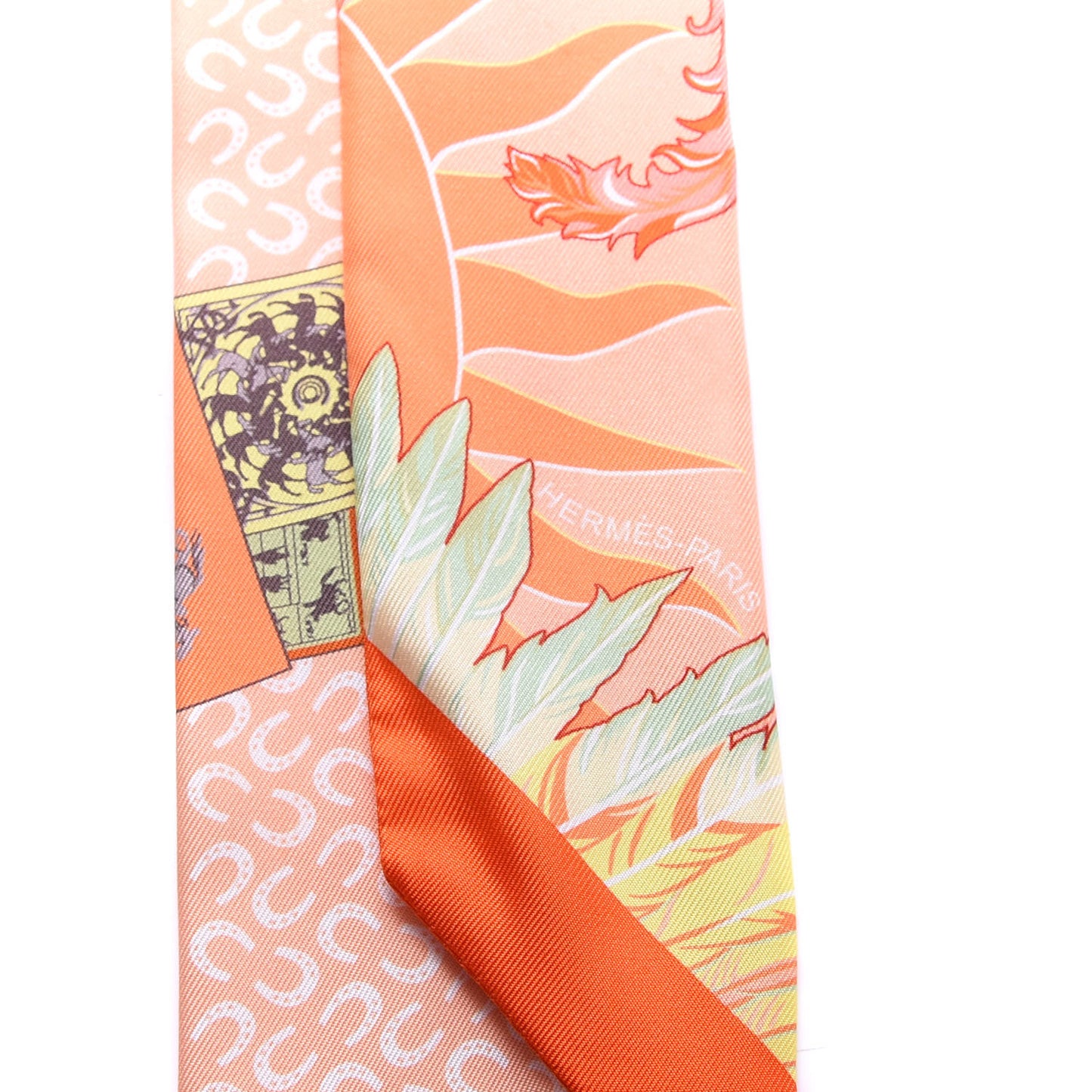 Silk Cheval Phoenix Twilly Orange Jaune Vif Vert