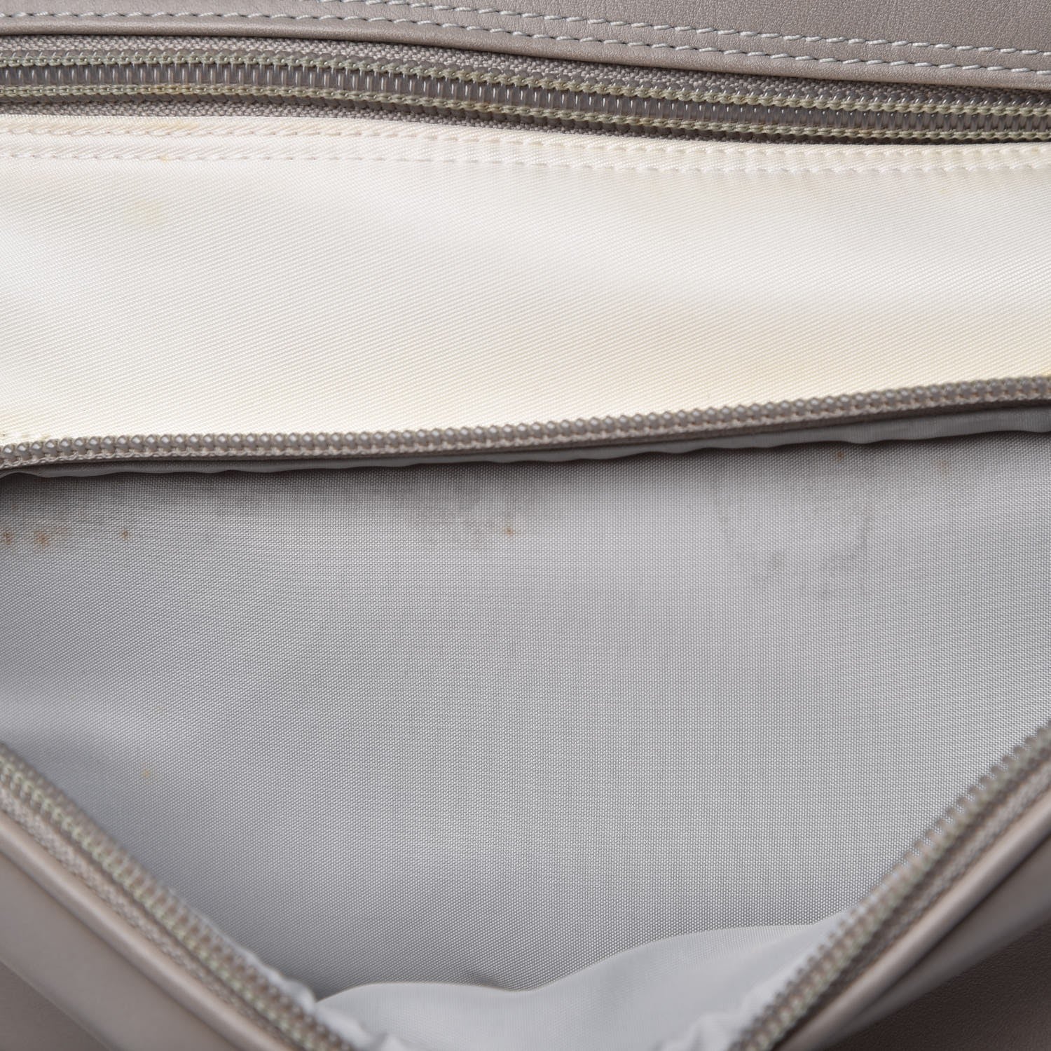 Chanel Nylon Calfskin CC Backpack White Gray 16 of 30