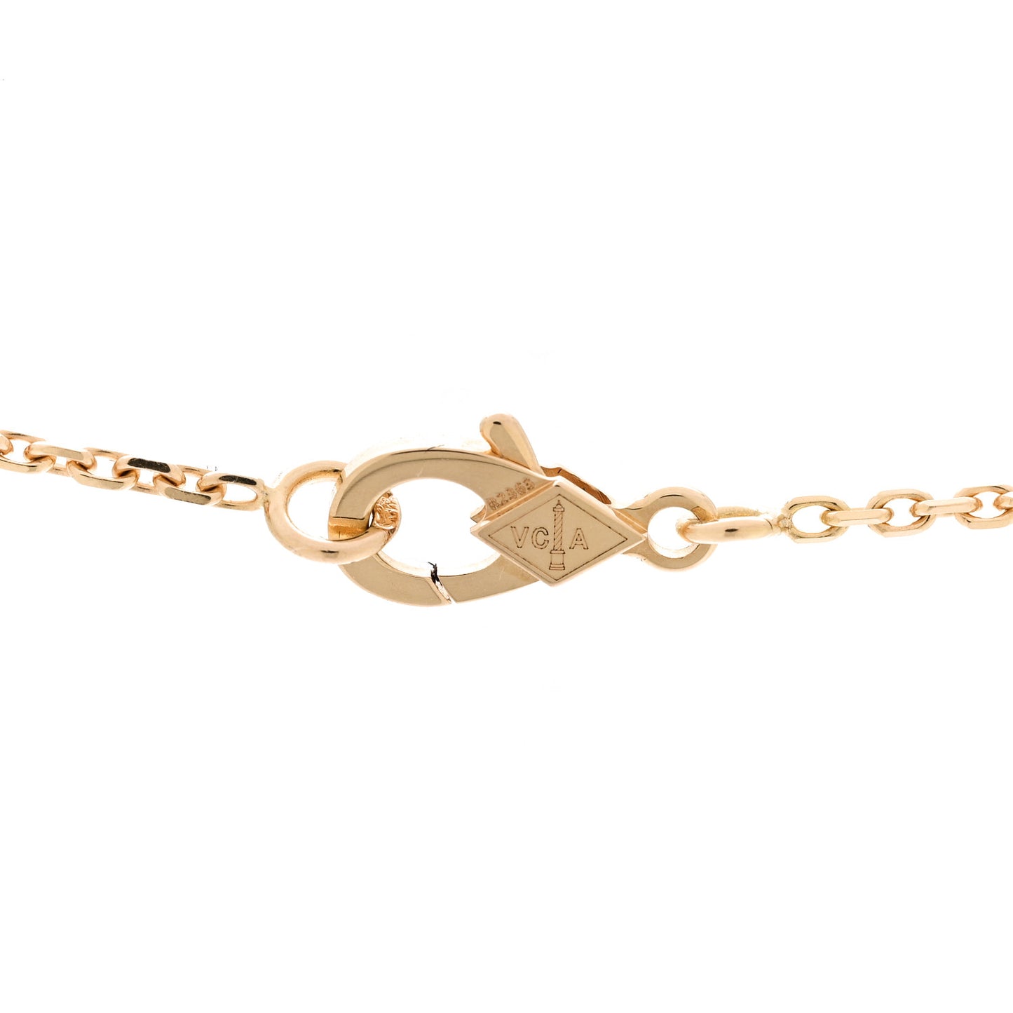 18K Yellow Gold Diamond Small Perlee Clovers Pendant Necklace