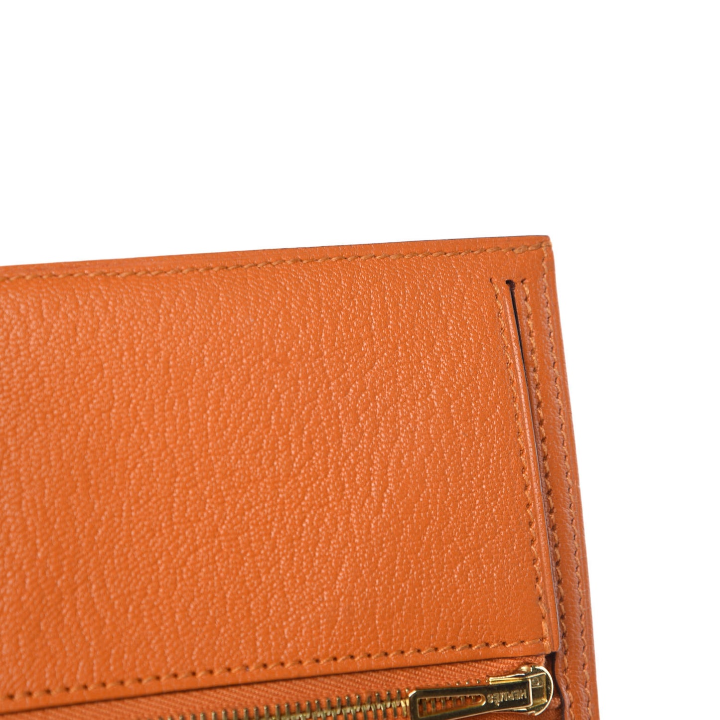 Chevre Mysore Bearn Compact Wallet Orange